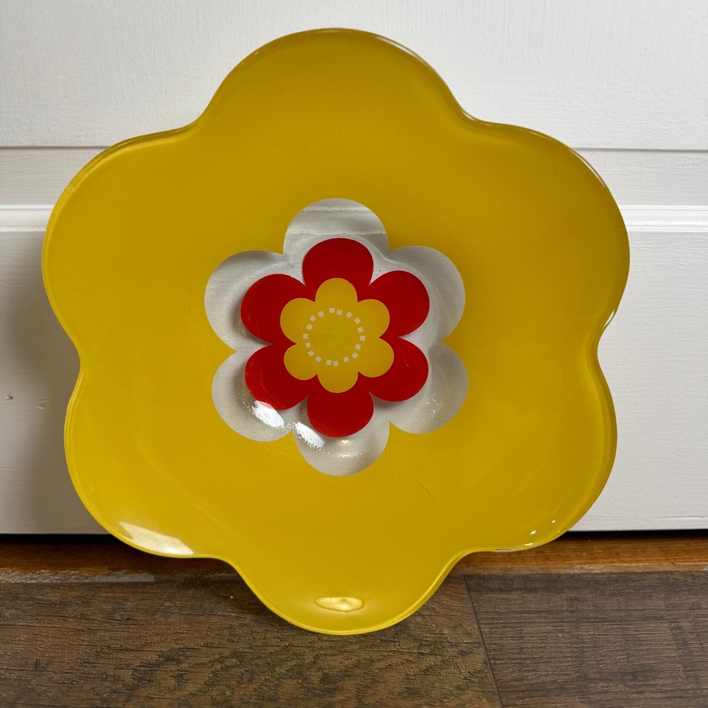 Villeroy Boch Wonderful World Fusing Bowl Yellow Red 12"